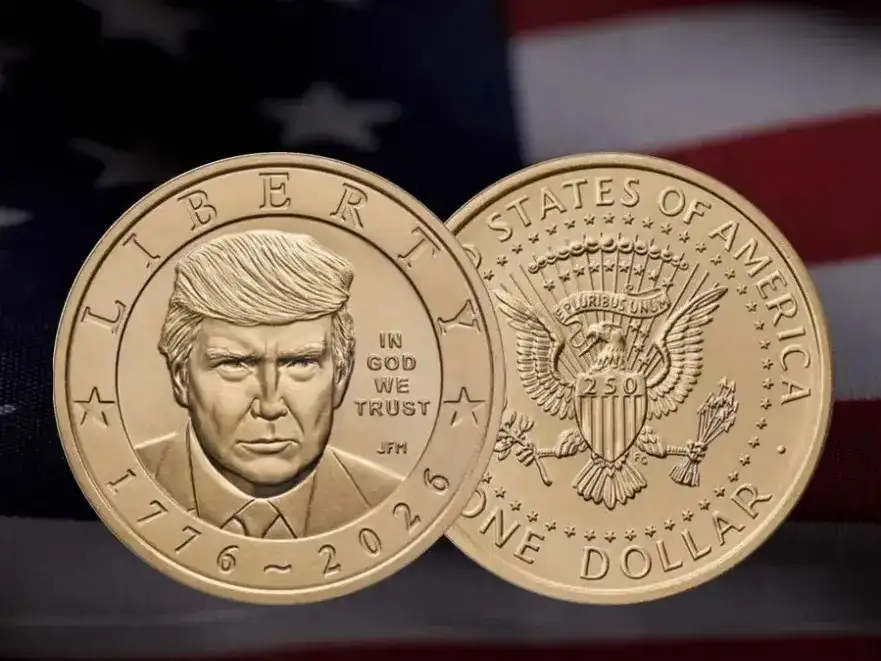Lanzan una moneda con el rostro de Trump por los 250 años de EE. UU.