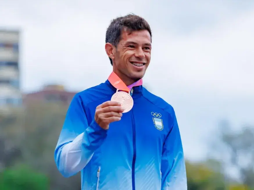 Martín Alsogaray sumó una nueva medalla para nuestro país en los Juegos Suramericanos de Santa Fe. PH: Agencia.