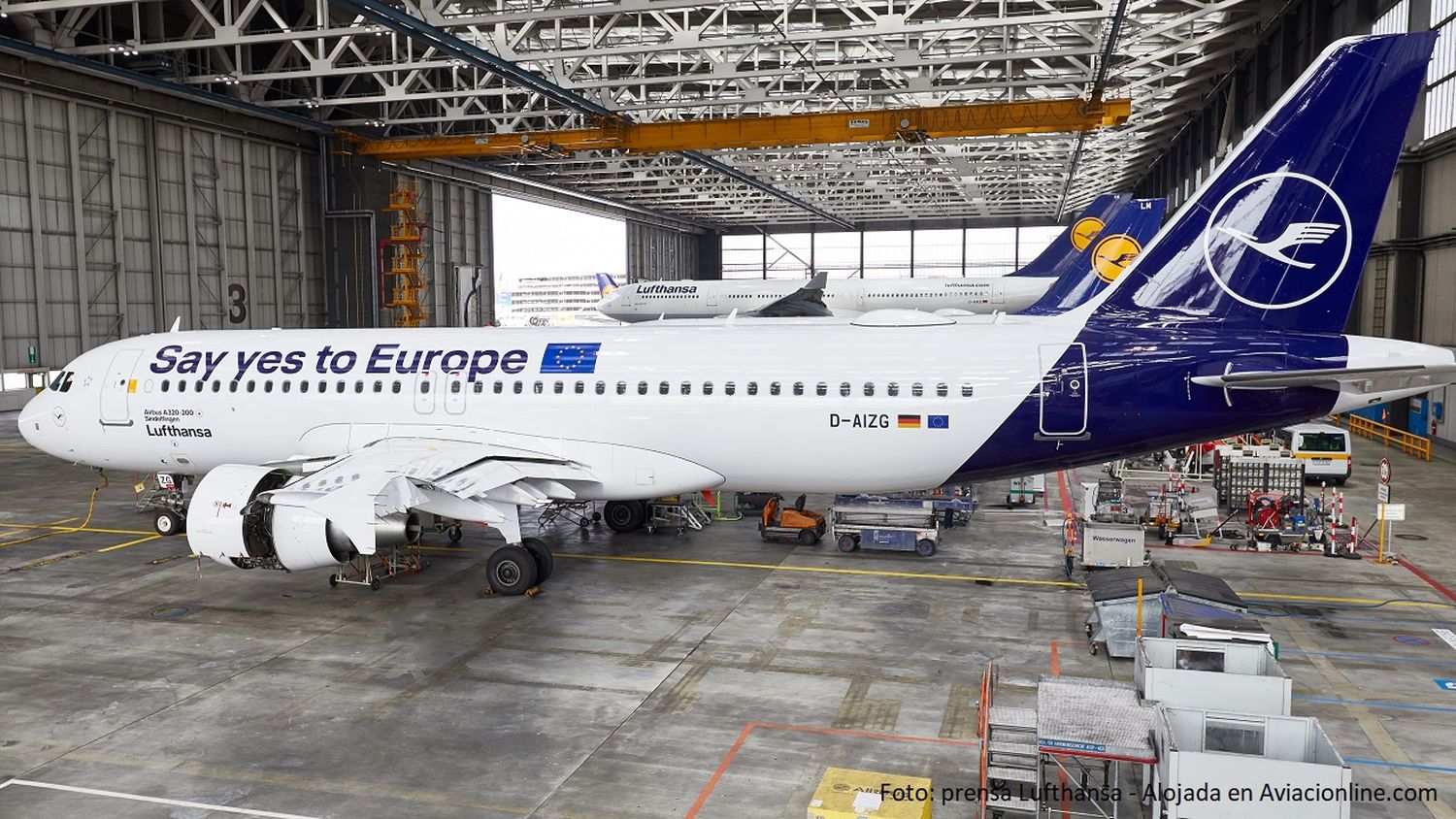 Lufthansa promueve a la Unión Europea en una de sus aeronaves