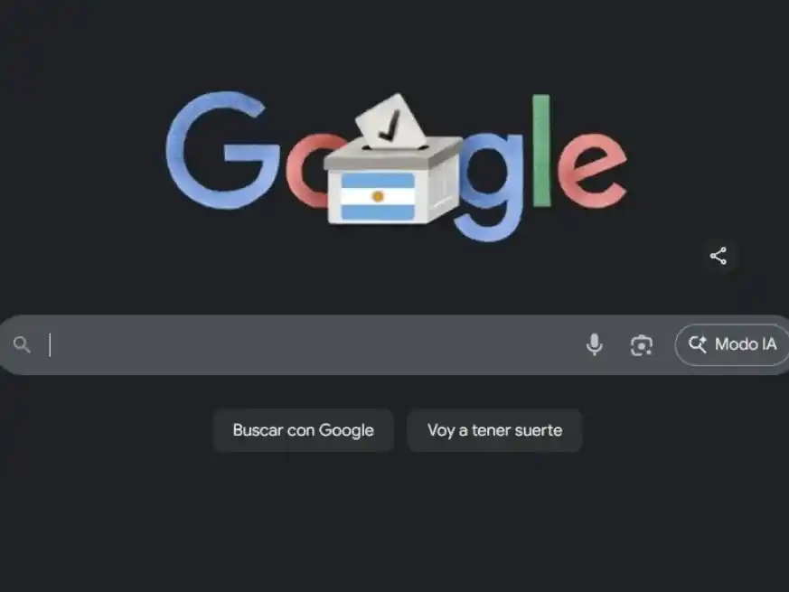 Google Argentina sumó su acostumbrada señal visual a la cita democrática.