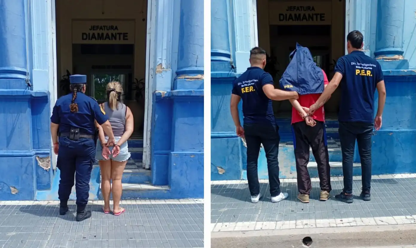 dos detenidos y secuestro de un vehículo y un arma en allanamientos por una causa de robo en Libertador San Martín
