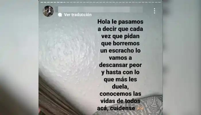 Comunicado de la cuenta de escrachos. Foto: La Opinión.