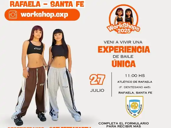 Atlético de Rafaela será sede del WorkShops 2025: una jornada de baile imperdible