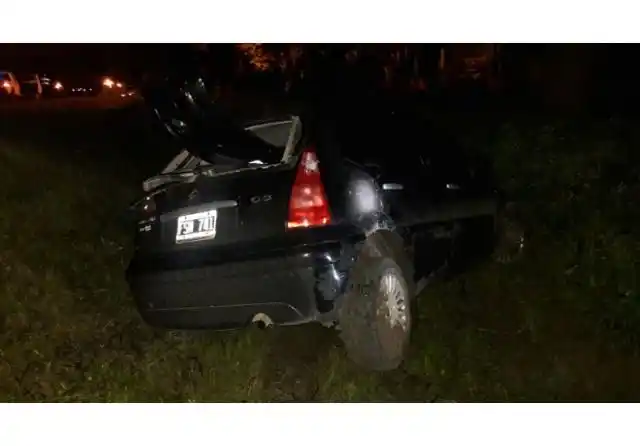 Violento despiste sobre Ruta 12