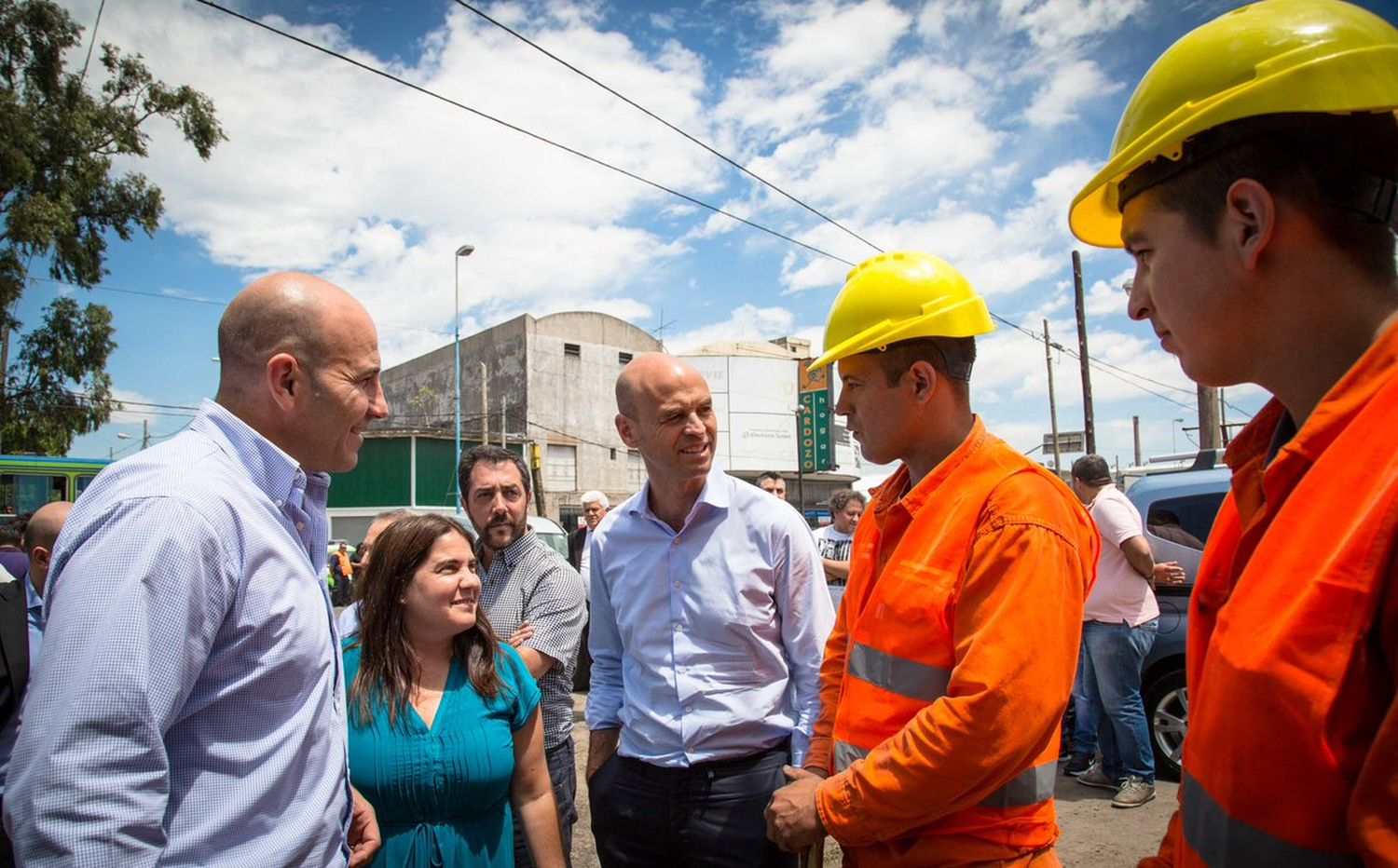 Dietrich y Molina recorrieron obras en Quilmes