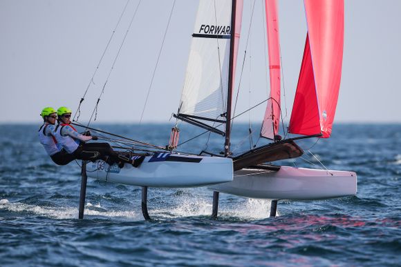Eugenia Bosco debutó en el Mundial de nacra 17 en Omán