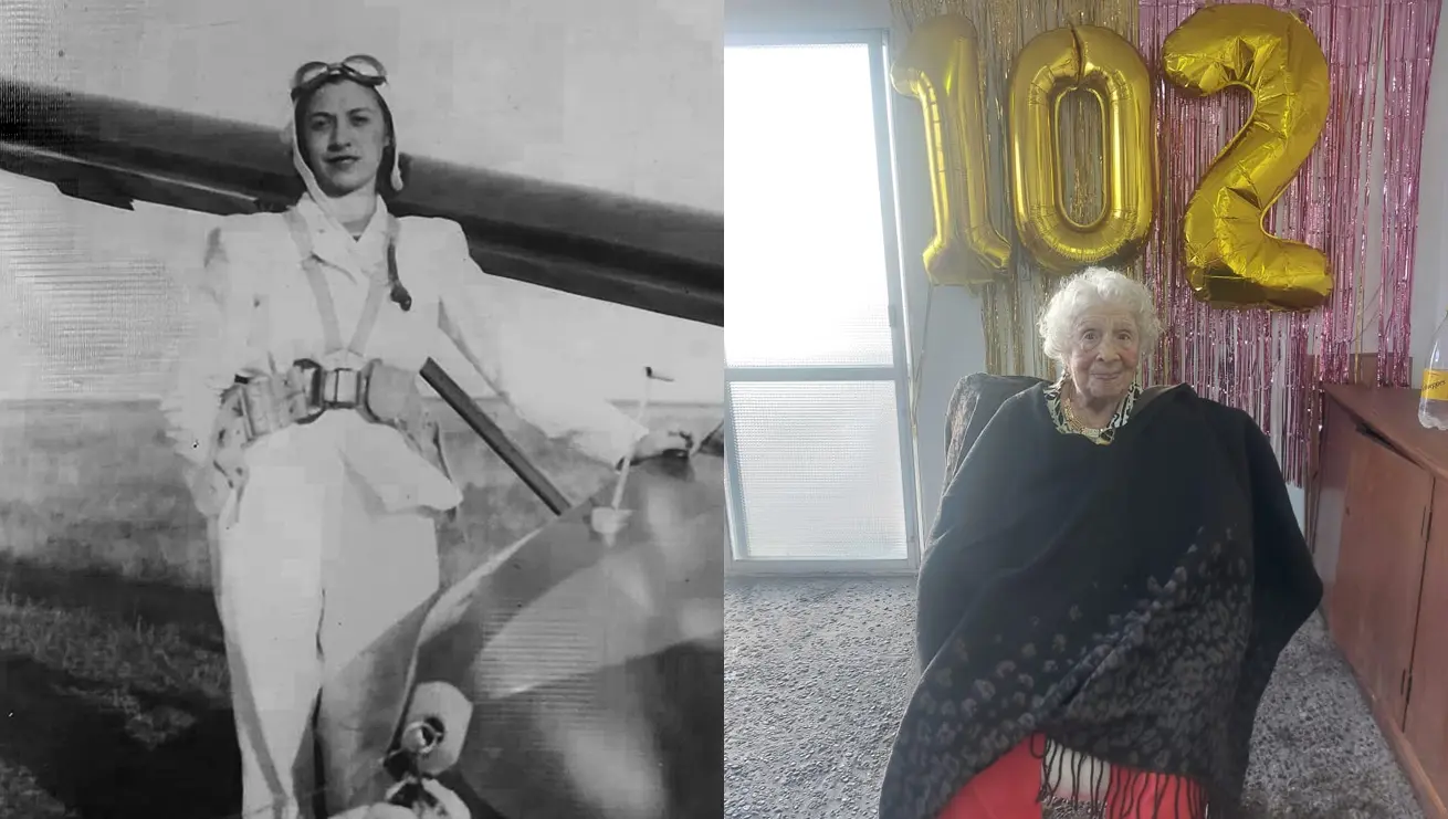 Falleció en Necochea, a los 102 años, una pionera de la aviación en la Argentina