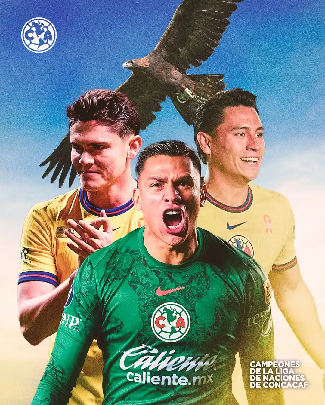Así los celebra el Club América a sus tres jugadores que fueron parte de la Liga de Naciones