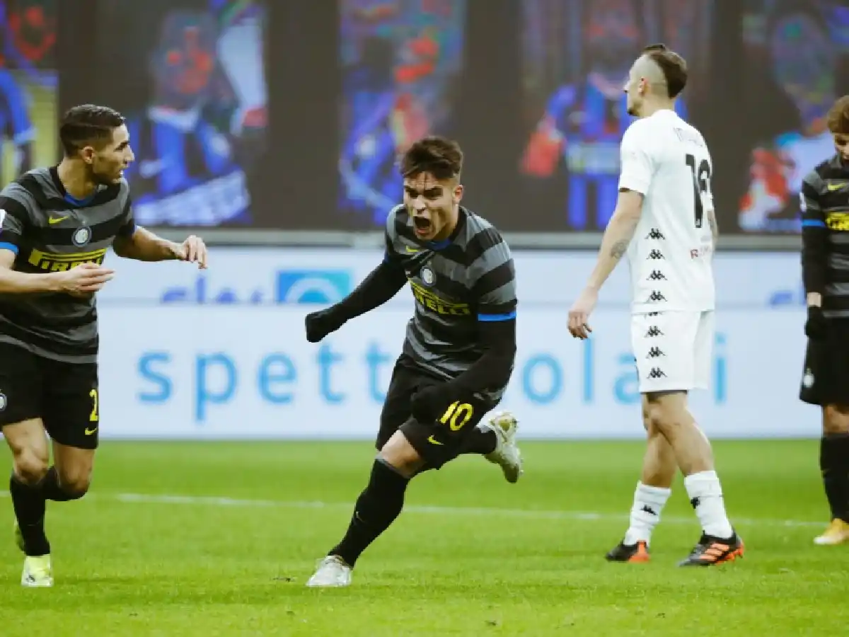Buena actuación de Lautaro Martínez en la victoria de Inter