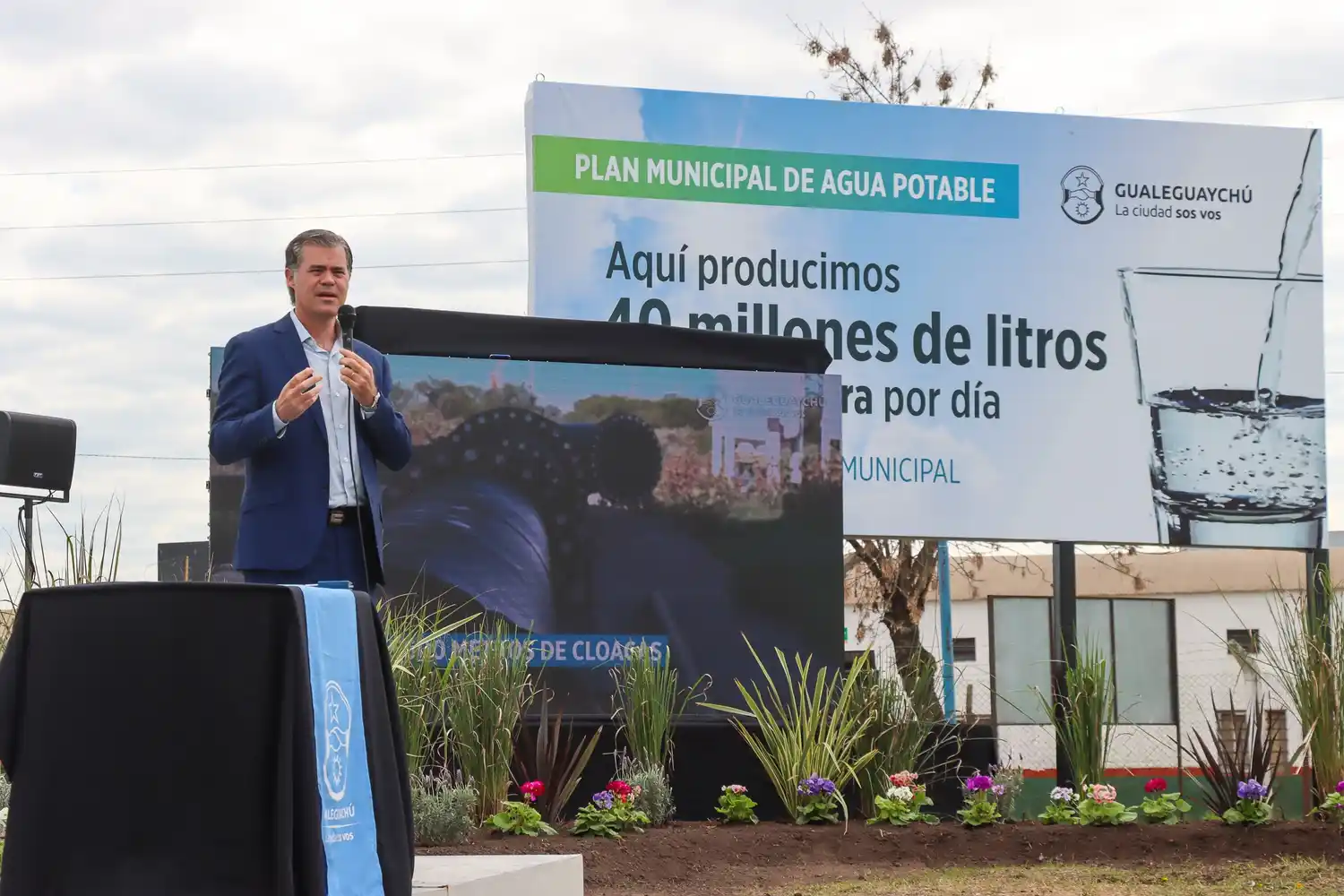 Desde el Municipio destacaron que avanza la obra de la nueva toma de agua potable