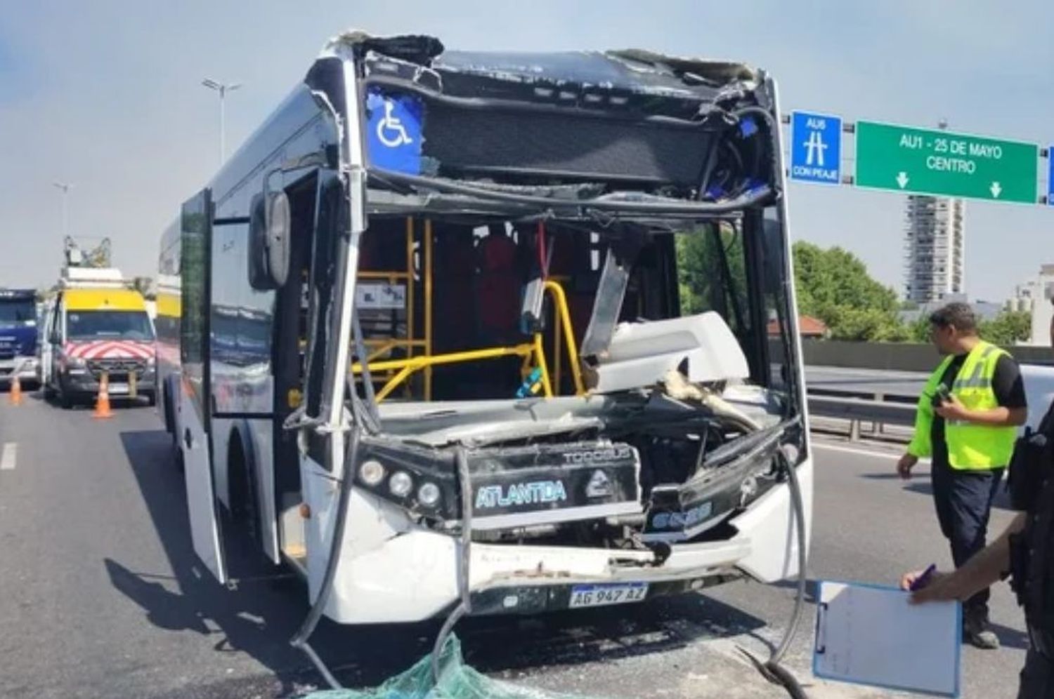 El accidente causó congestión de tránsito en la avenida General Paz.