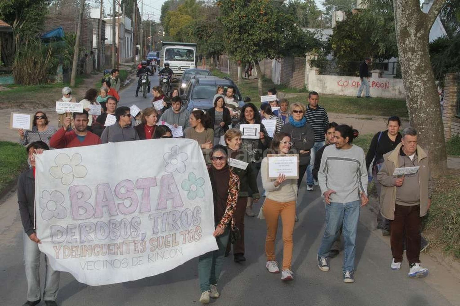 Rincón marchó por seguridad