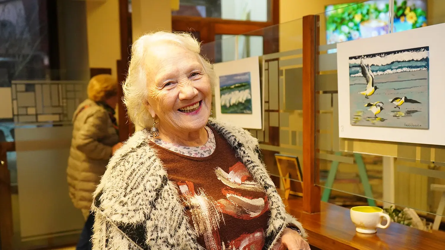 Ángela Armentía. Presentó sus obras