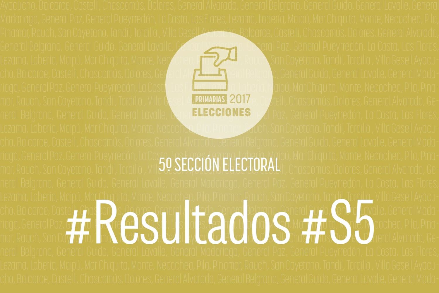 Resultados oficiales PASO 2017: Cambiemos se impone con comodidad en la Quinta sección electoral