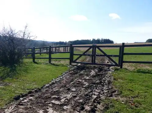 Los ladrones. Cortaron un candado de la tranquera para luego acceder el predio rural