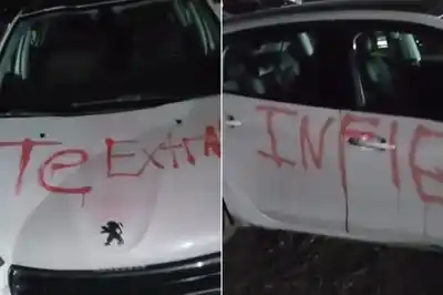 Video: “Te extraño, infiel”, la pintada que encontró en su auto al volver de una fiesta de Halloween en San Juan
