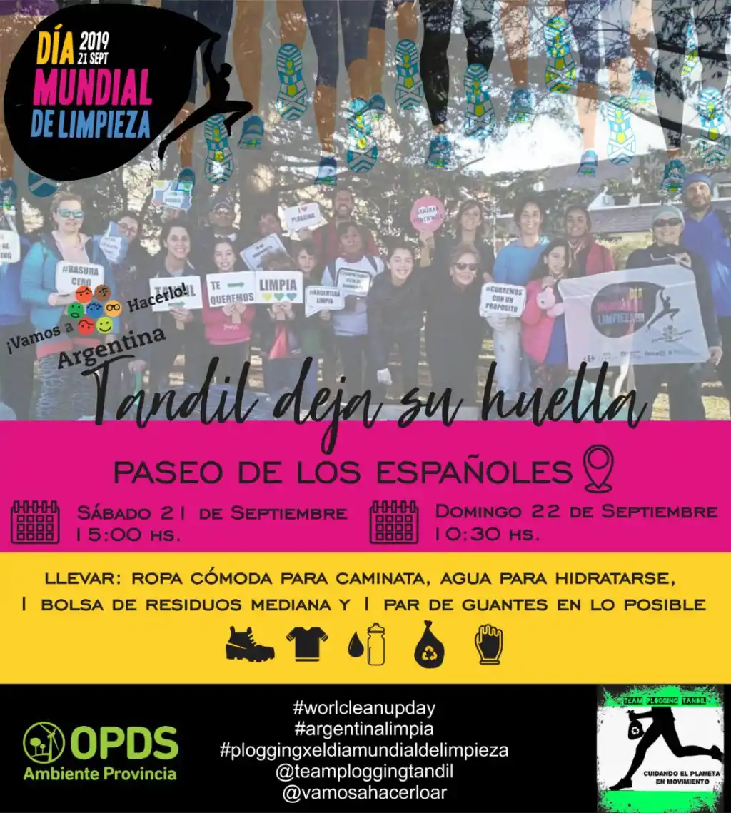 Convocan a hacer plogging por el Día Mundial de la Limpieza