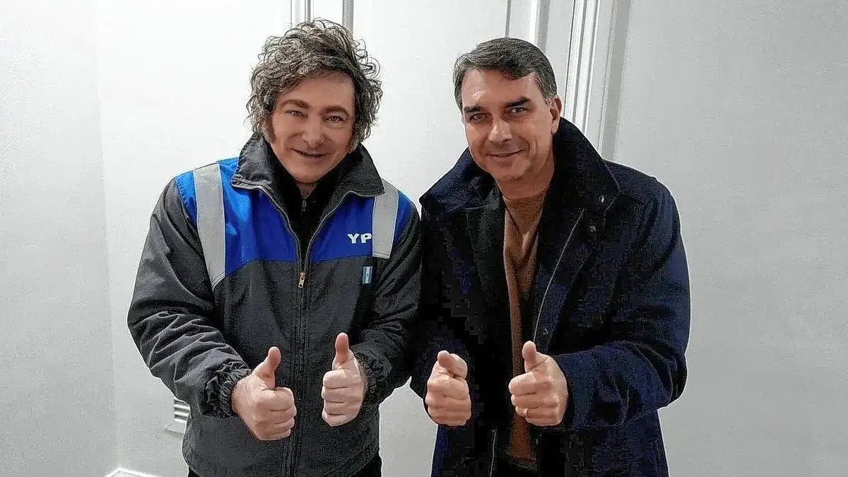 Milei con Flavio Bolsonaro