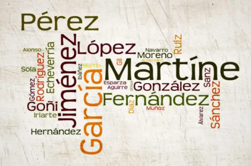 la lista de los apellidos más comunes del país