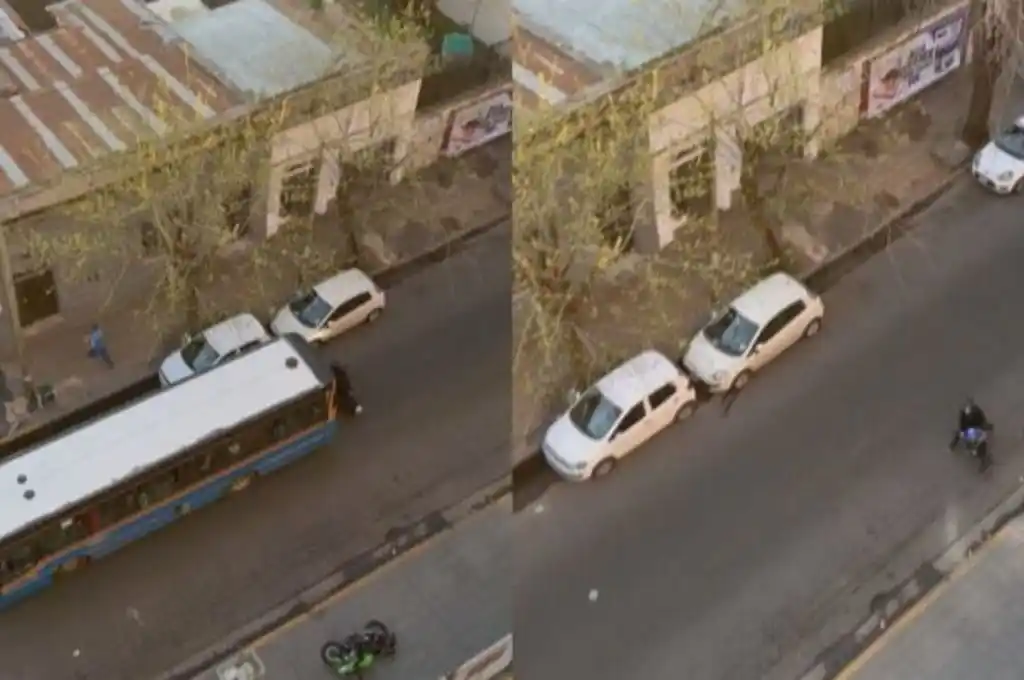 Enfrentamiento de motochorros con policías