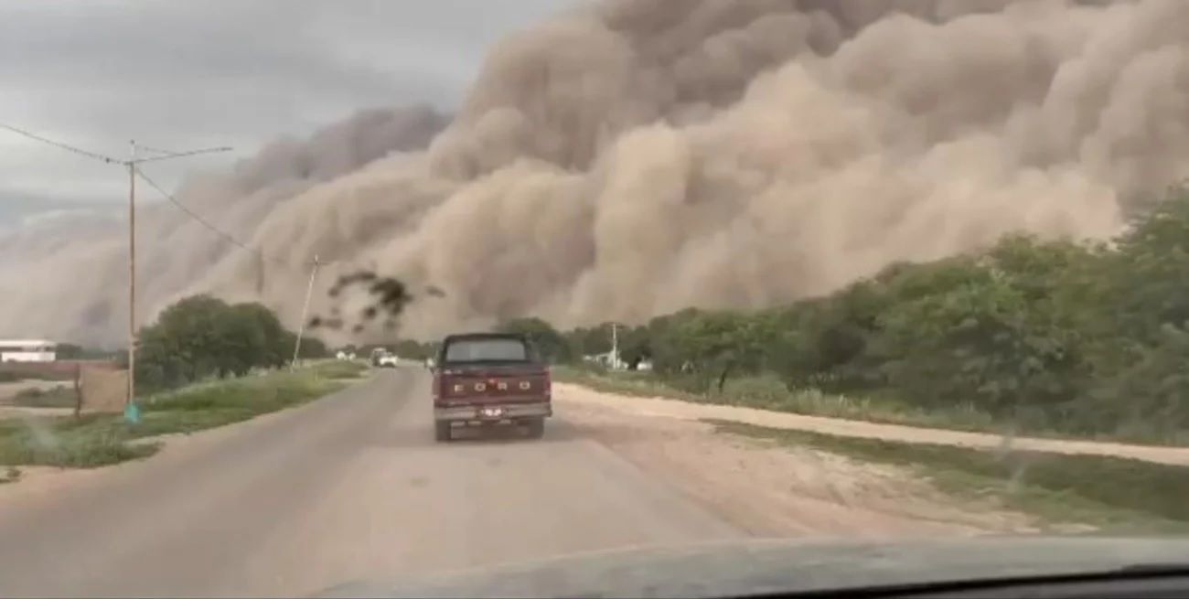 La tormenta de este miércoles en Santiago del Estero.