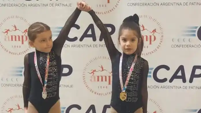 Delfina Salmeron (primera) y Sara Martínez (segunda) en categoría formativa 6 años