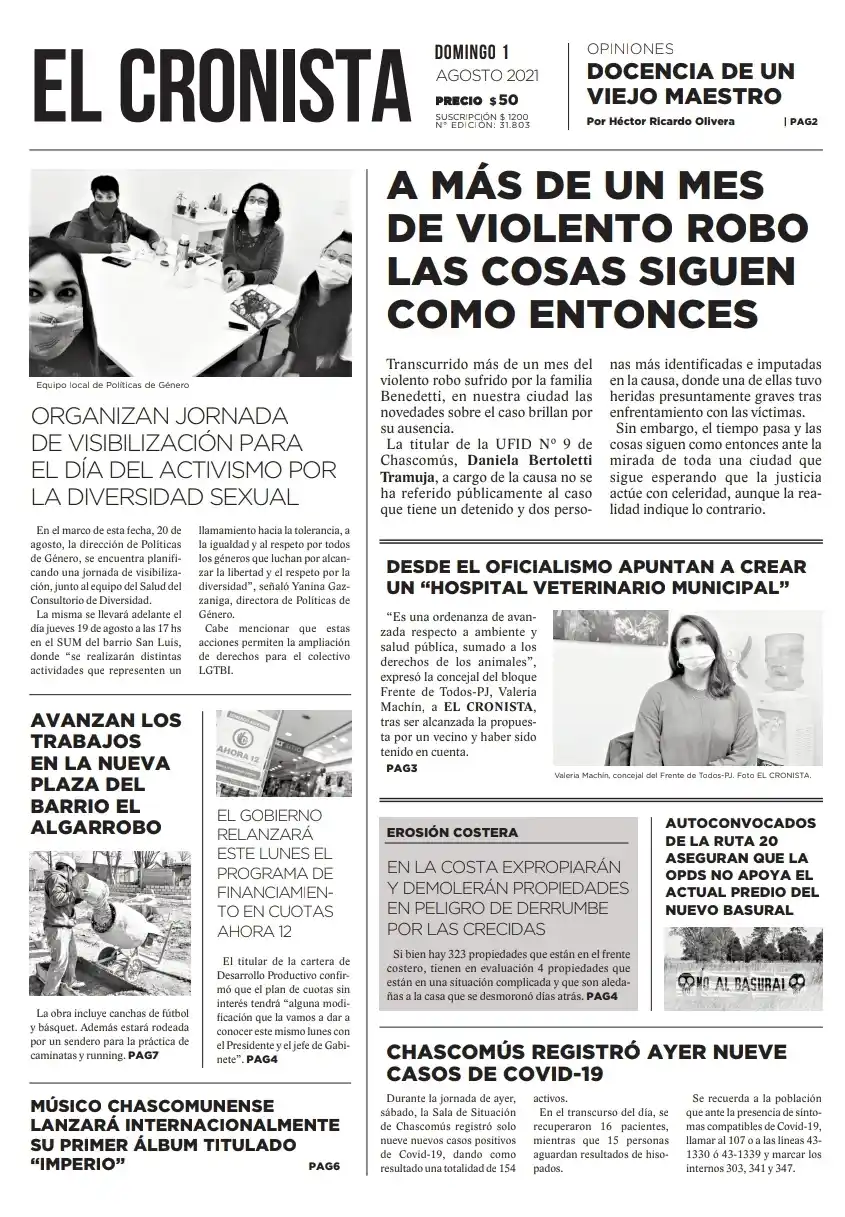 Tapa 1 de agosto 2021