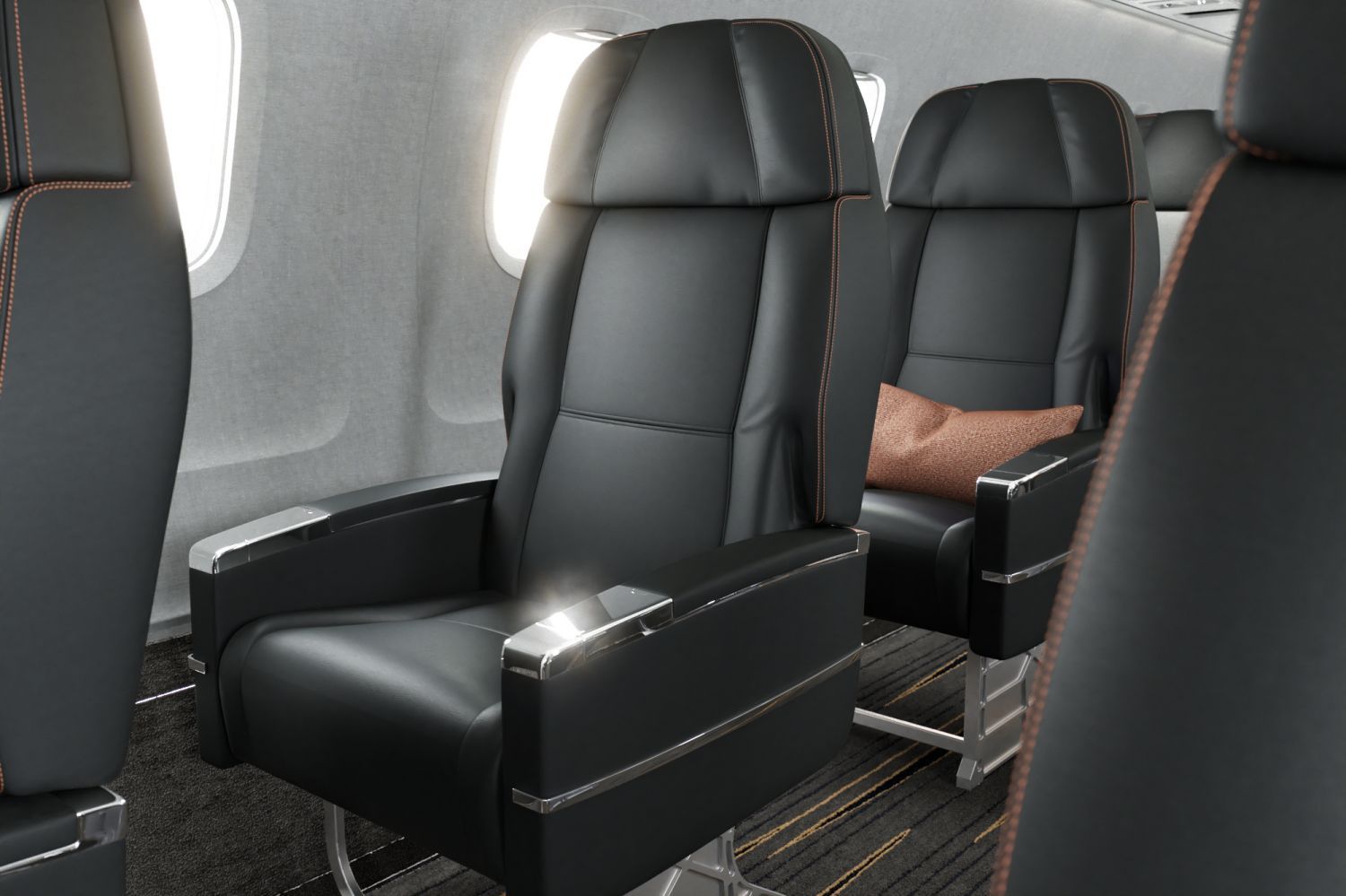 Embraer advances in a semi-private ERJ 145, with social distance and premium interior