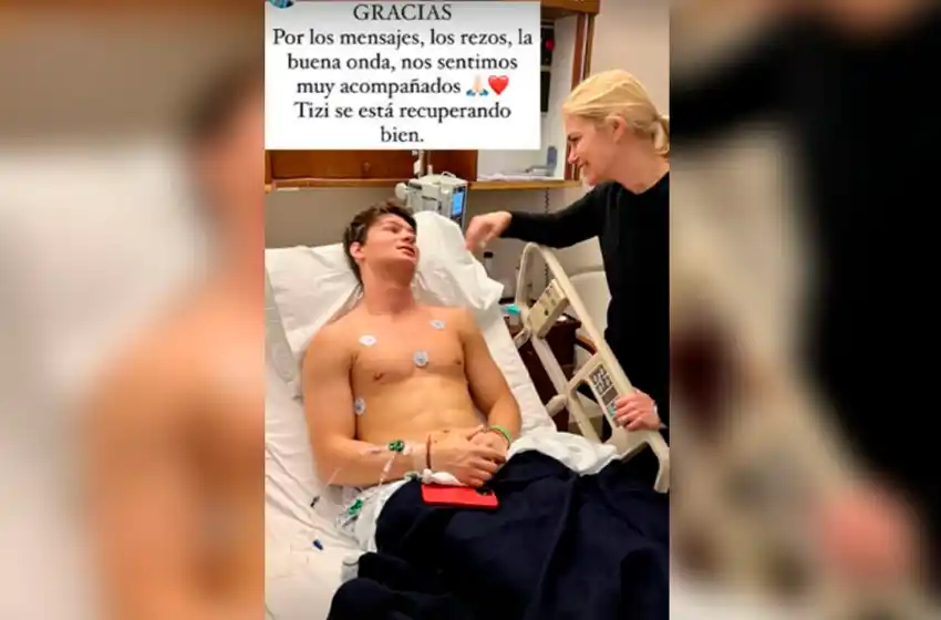 Valeria Mazza publicó una foto con su hijo tras ser operado