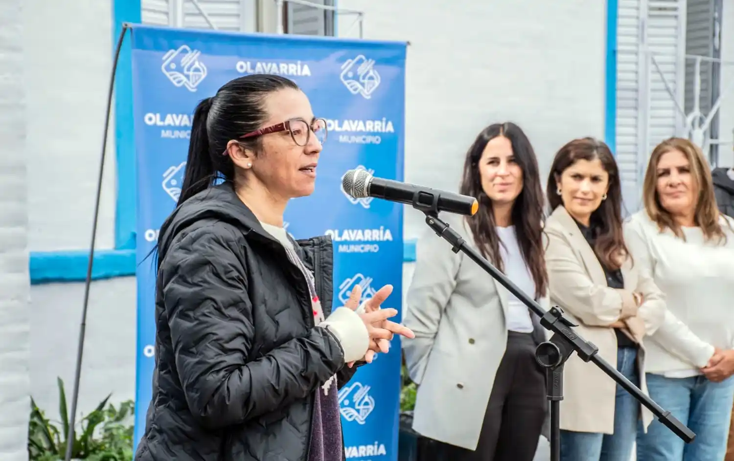 Mensaje. Brindó Andrea Cáceres