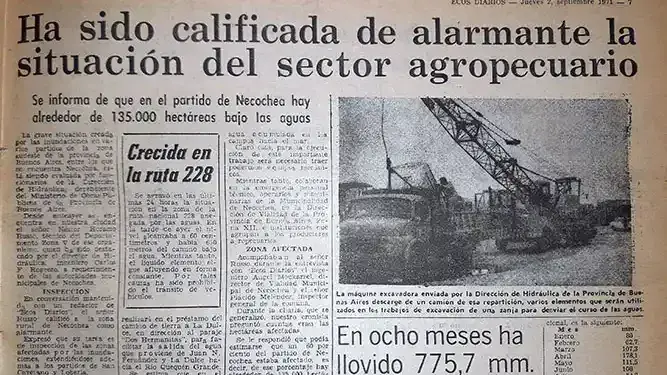 Miles de hectáreas bajo el agua