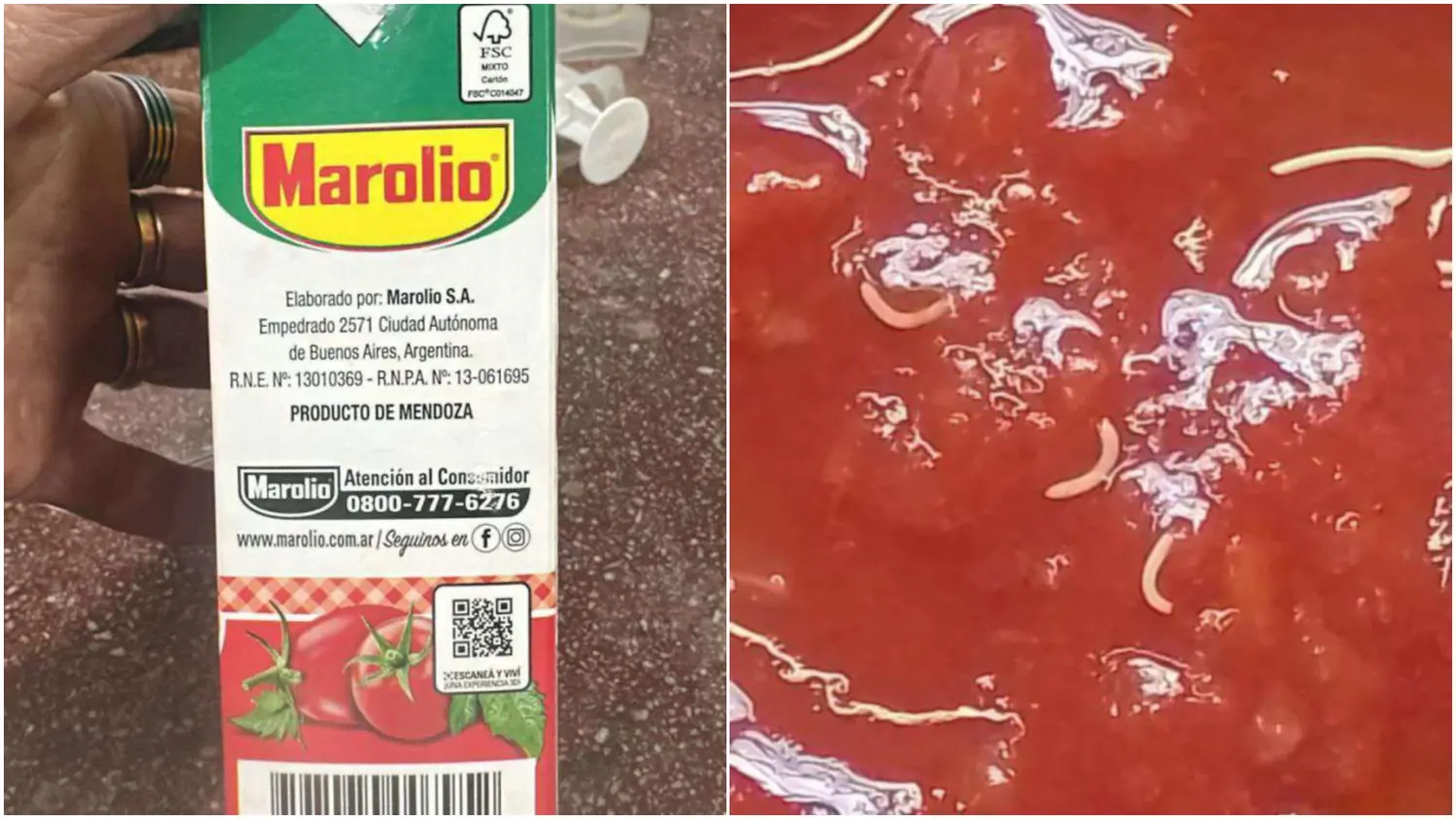 Las fotos que fueron distribuidas por la ANMAT.