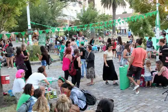 Expresiones en la plaza San Martín