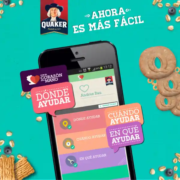 RSE: Quaker lanzó la campaña "Con el corazón en la mano"