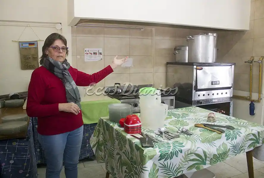 Presidenta. Nora Fuhr en las instalaciones del salón ubicado en calle 54