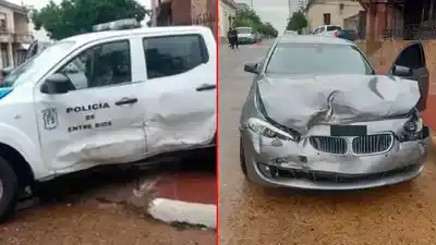 Un patrullero chocó un auto conducido por una embarazada: fue hospitalizada