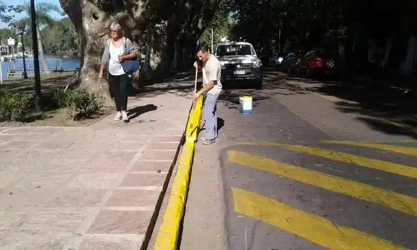 Continúan los trabajos de demarcación vial en Tigre centro