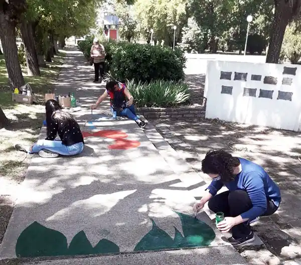 Pintura en la plaza