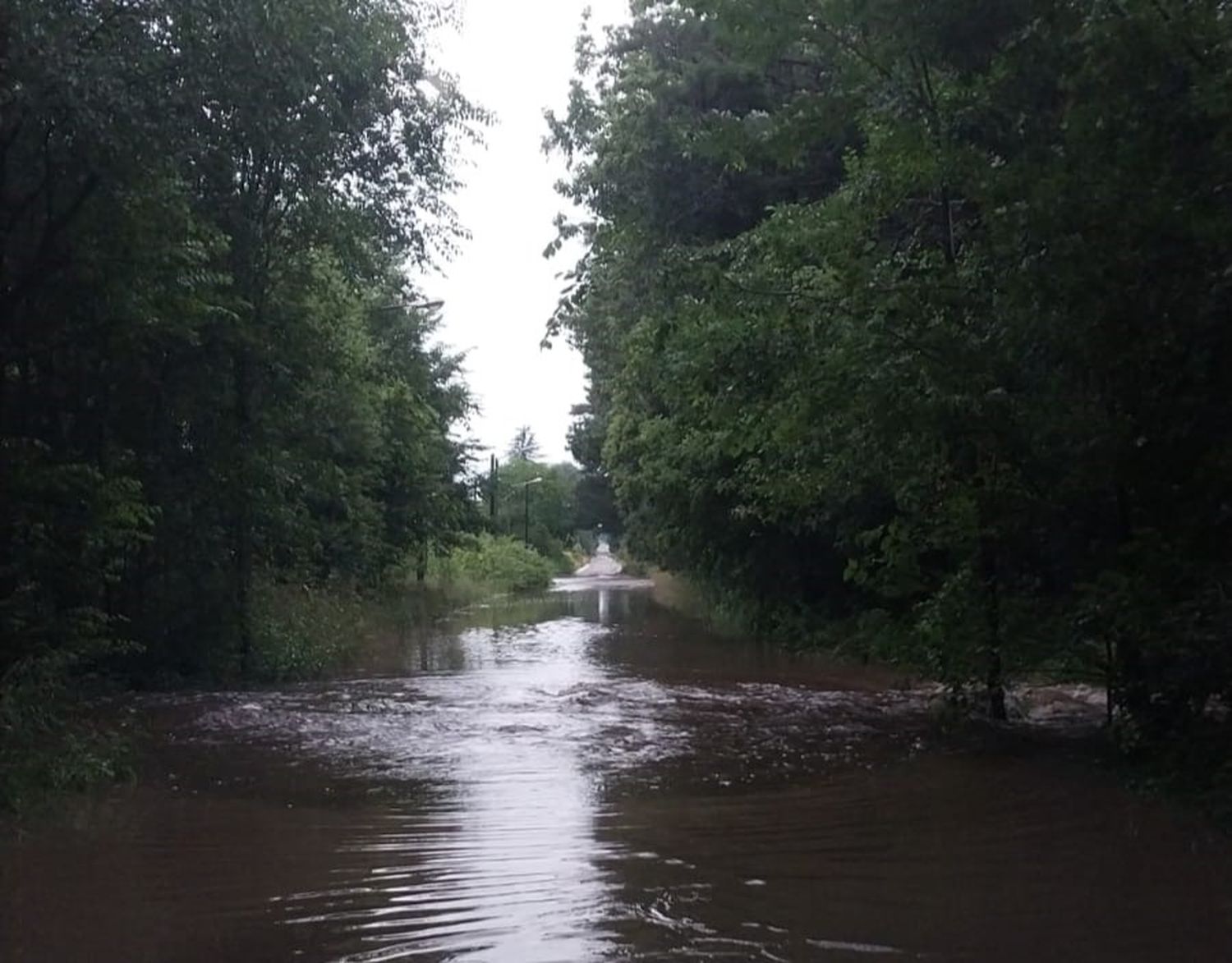 El arroyo Seco se desbordó.