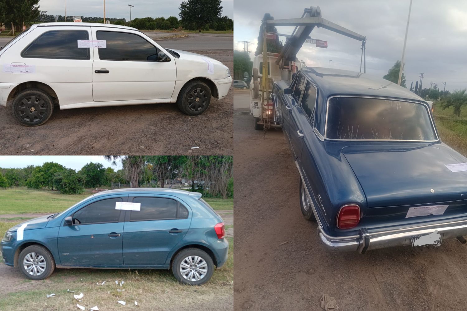Operativo en ruta 1001: tres autos secuestrados por falta de documentación