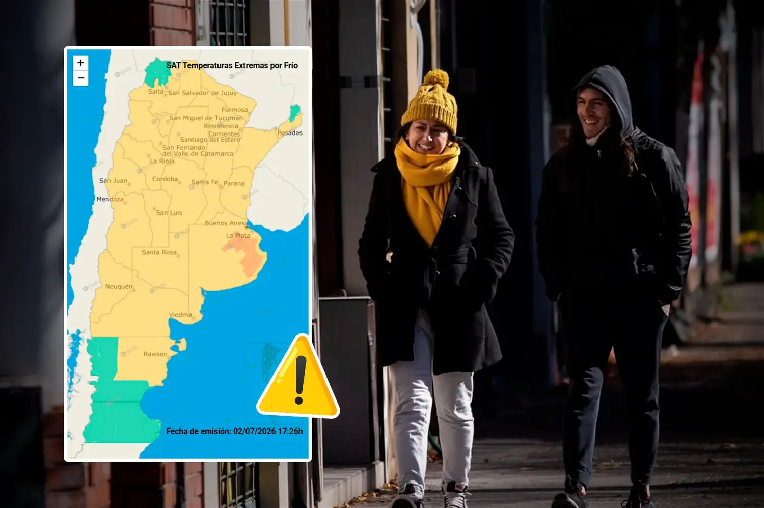 Bomba polar en la Argentina: Rafaela y toda la provincia bajo alerta por el frío extremo