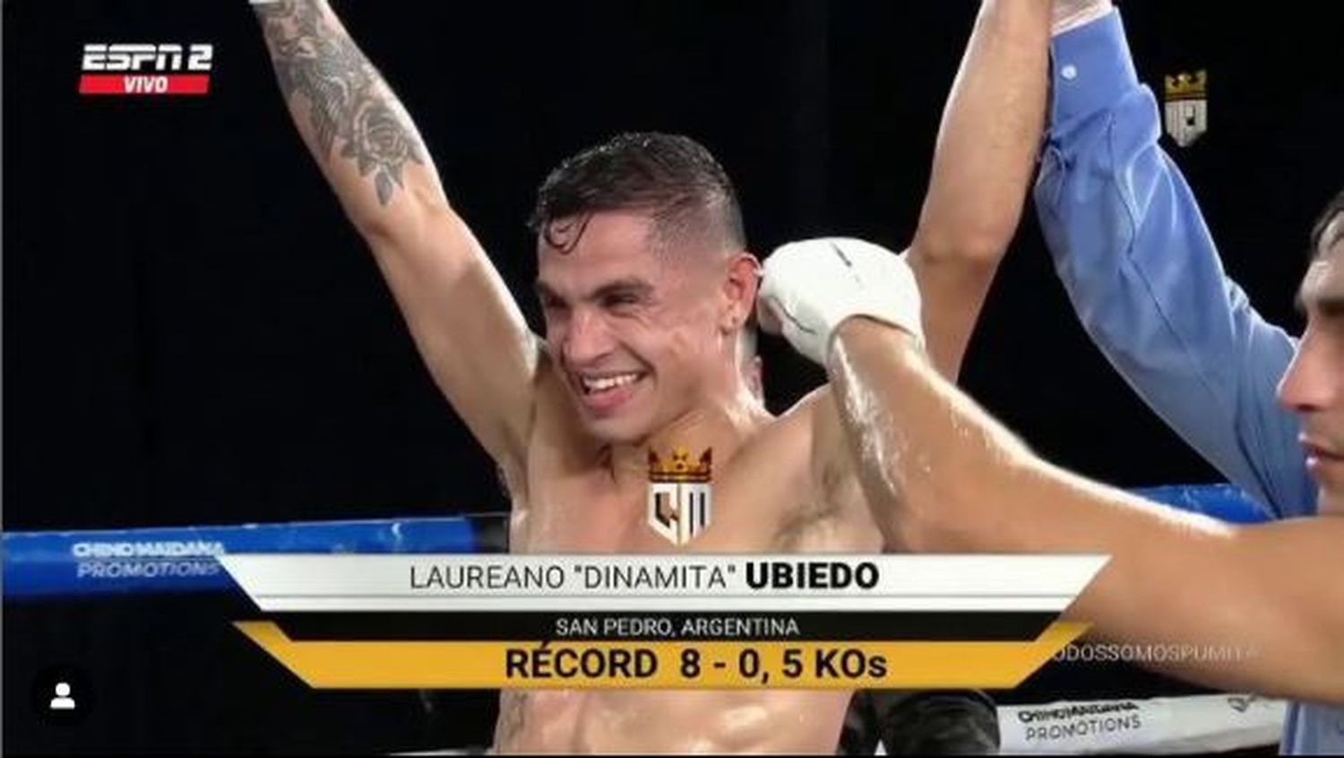 Video: Laureano Ubiedo se impuso en Escobar y ya tiene más de la mitad de las peleas ganadas por KO