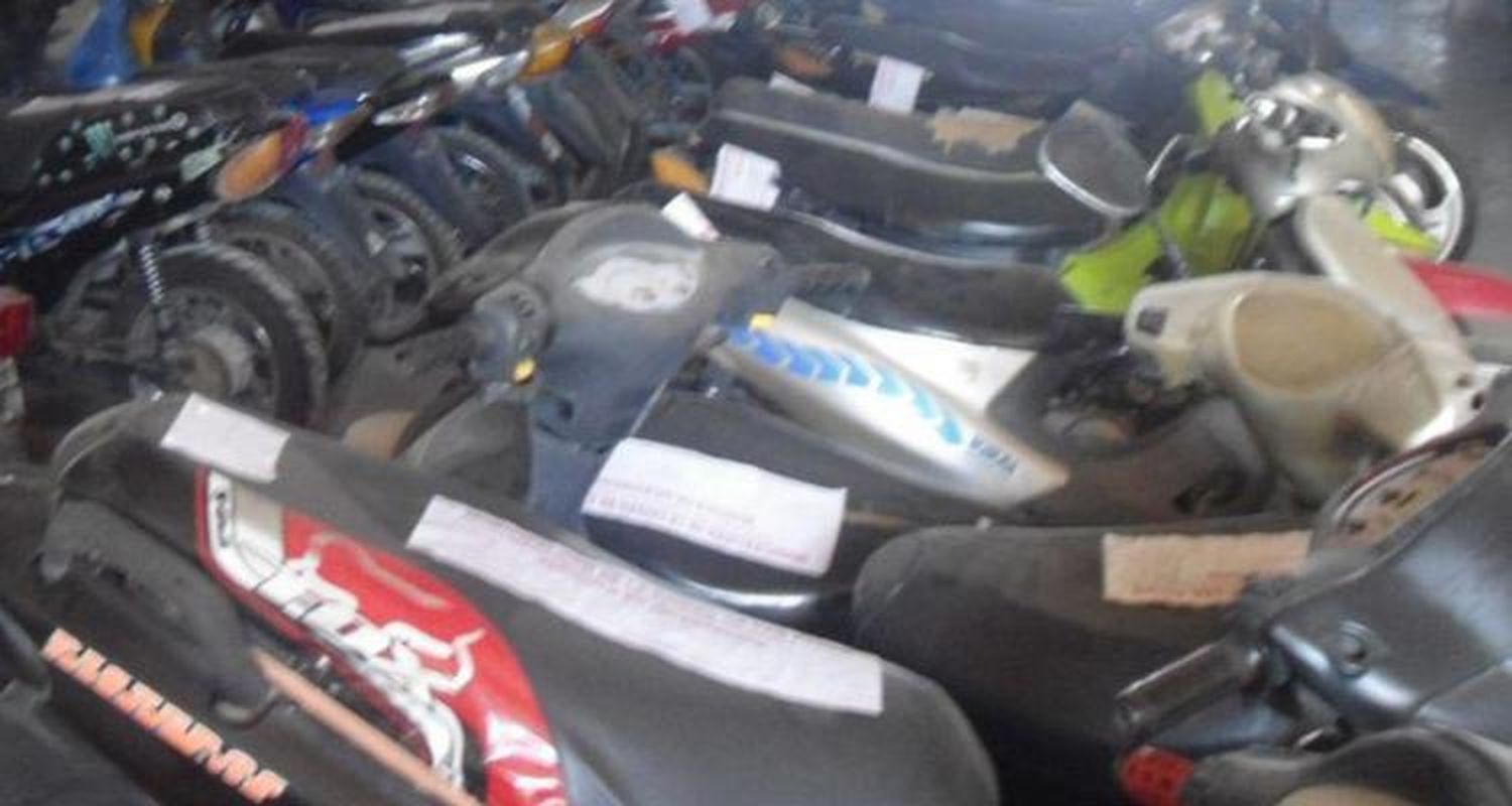 De las motos que van a remate hay dos que deben devolver a sus propietarios