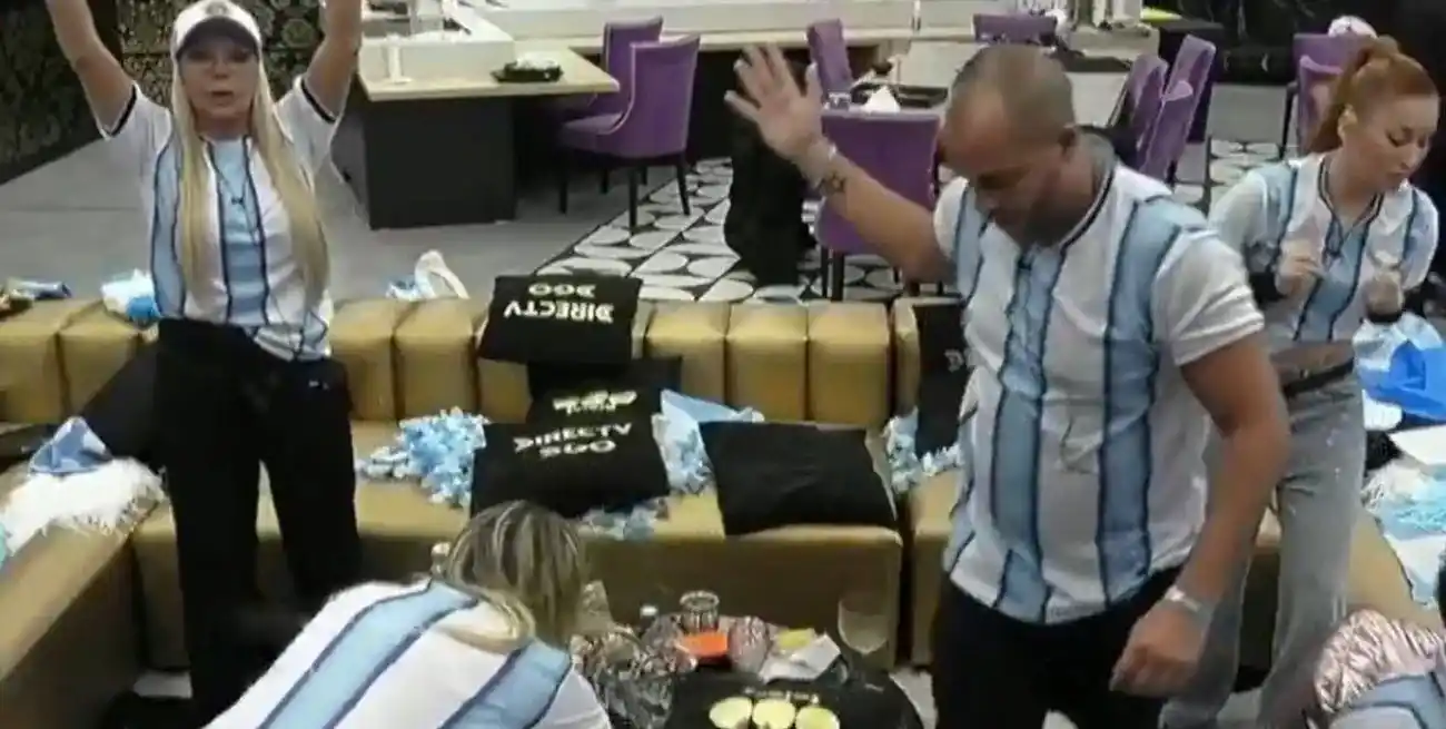 Video: el festejo por el gol de Enzo Fernández terminó con un accidente en Gran Hermano