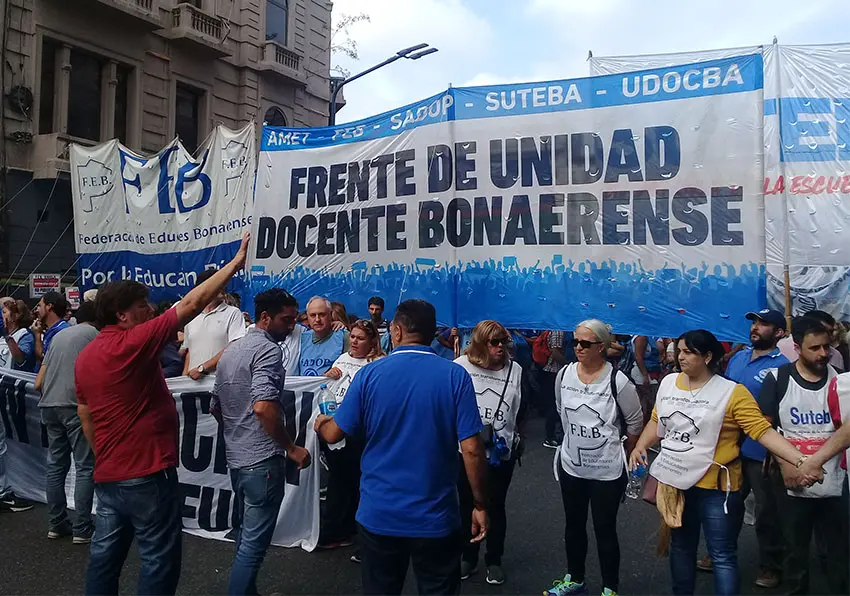 Docentes bonaerenses van a la Legislatura buscando avanzar en la resolución de la paritaria