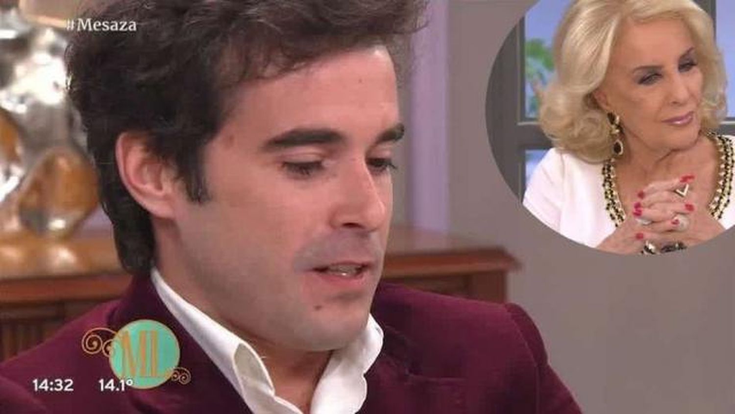 ¡Al borde de las lágrimas! Nicolás Cabré se emocionó en la mesa de Mirtha Legrand