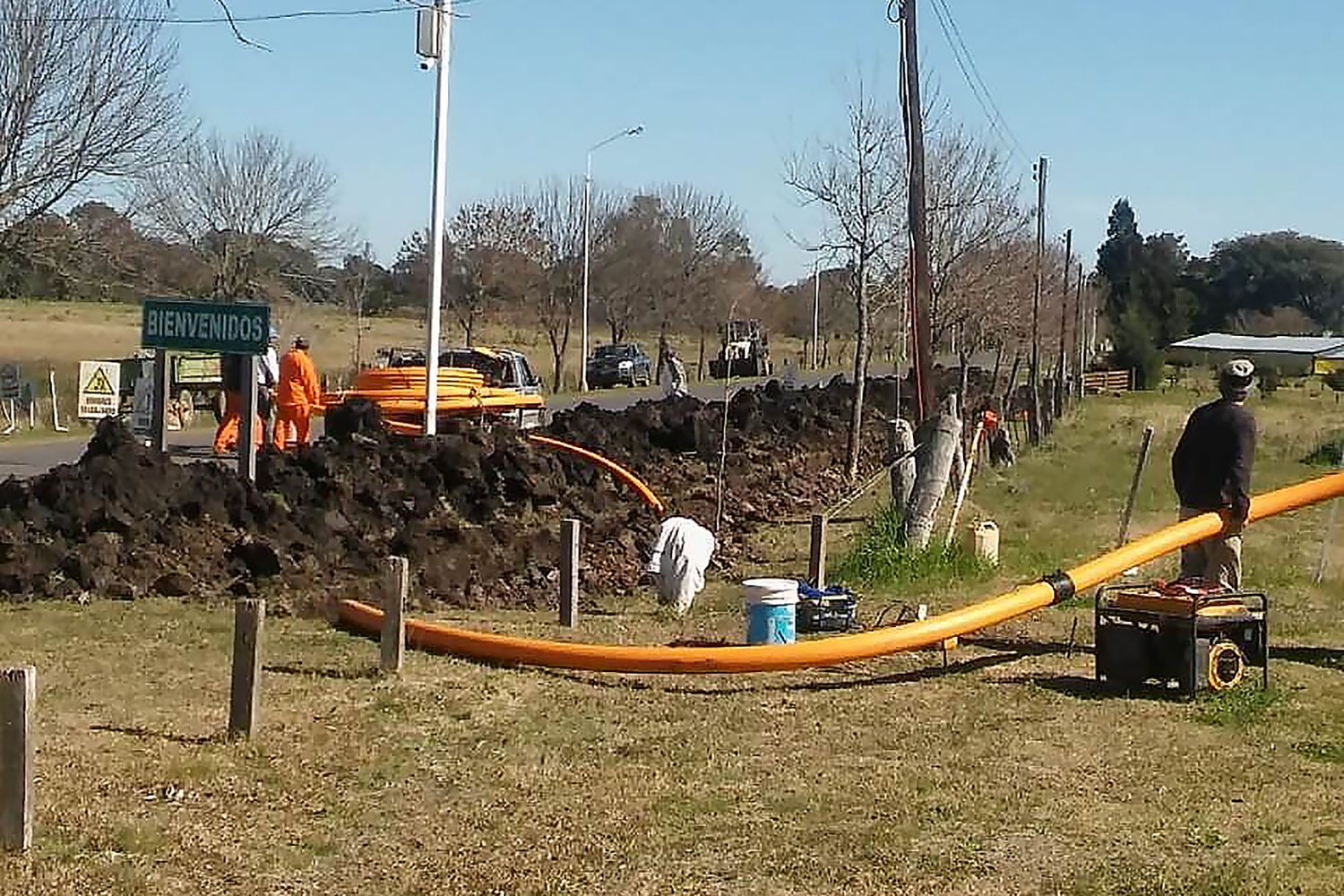 Iniciaron obras de tendido de red de gas natural en el departamento