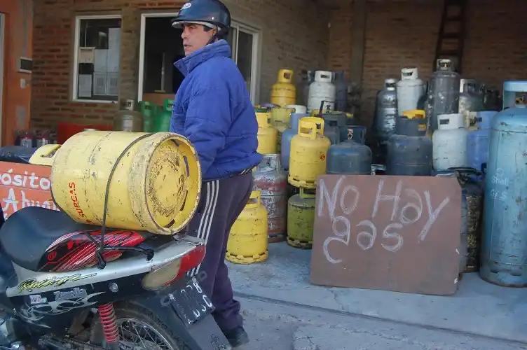 Las bajas temperaturas generaron la falta de garrafas