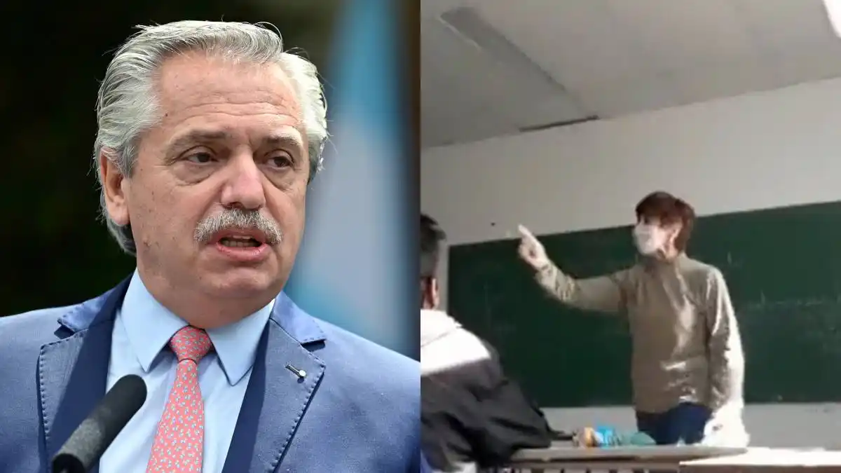 Alberto defendió a la docente K que increpó a alumnos en La Matanza: "El debate fue formidable porque abre las cabezas"
