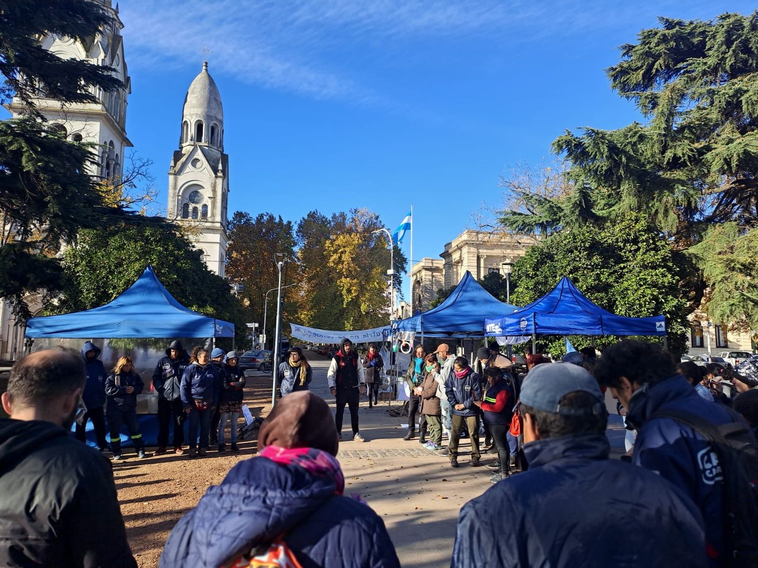 Movilización de la UTEP en la Plaza Independencia